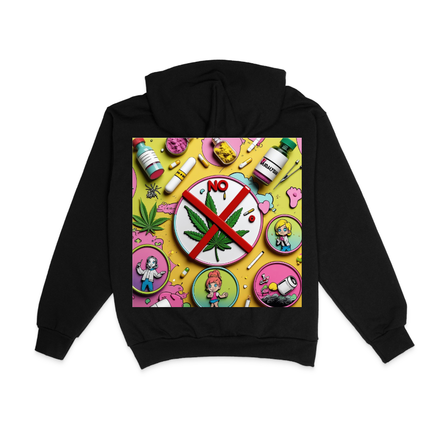 Drxg-Free Super Graphic Oversized Hoodie