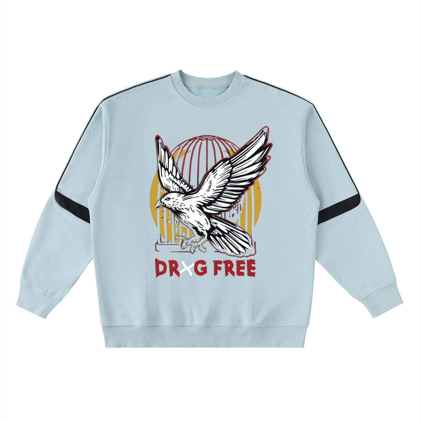 Drxg-Free Dove Oversized Crewneck Taped Sweatshirt
