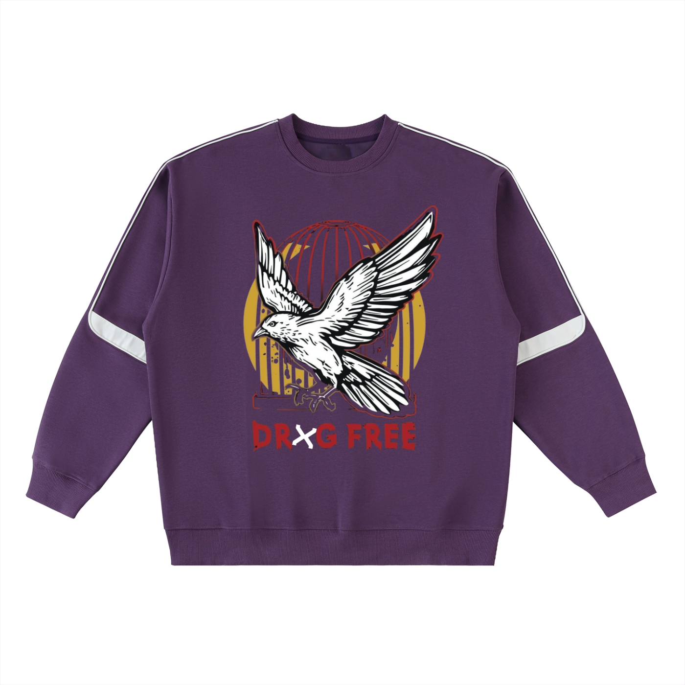 Drxg-Free Dove Oversized Crewneck Taped Sweatshirt