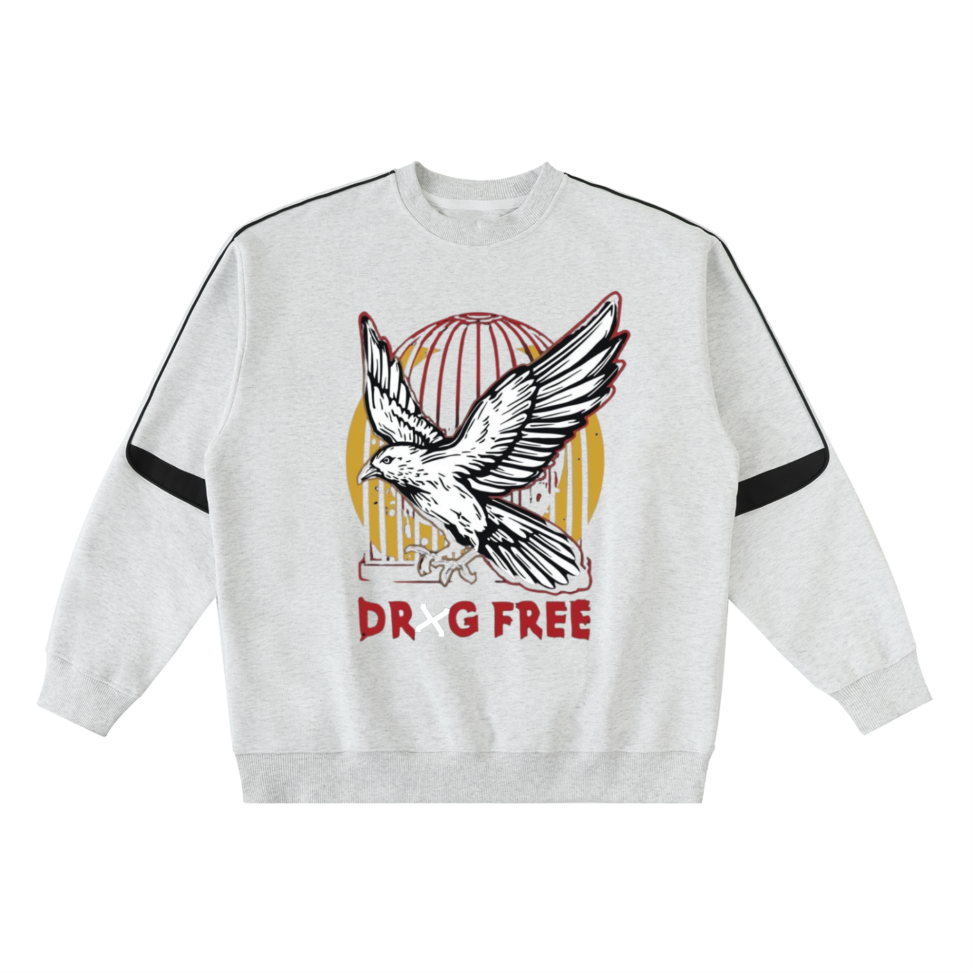 Drxg-Free Dove Oversized Crewneck Taped Sweatshirt