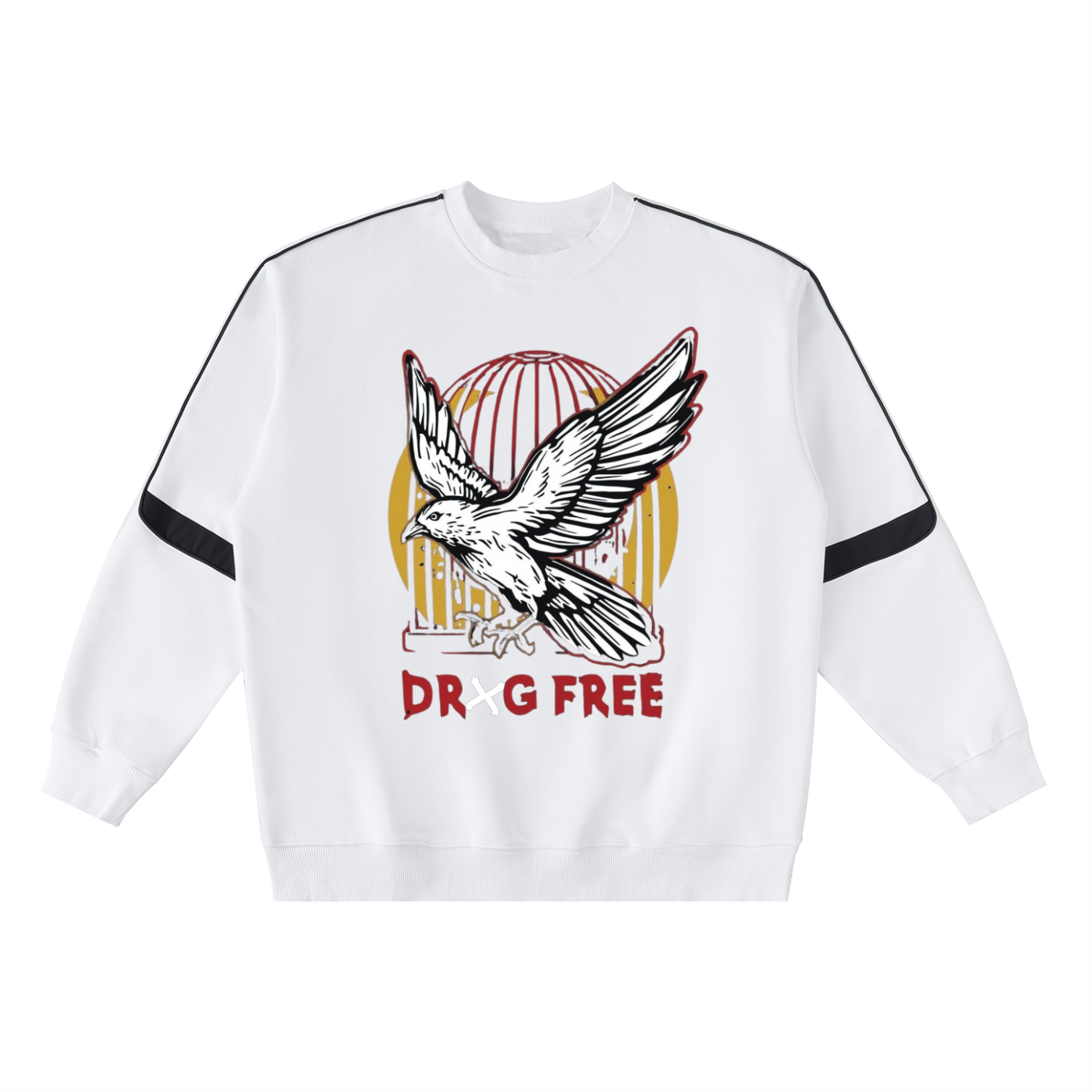 Drxg-Free Dove Oversized Crewneck Taped Sweatshirt