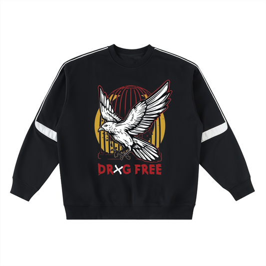 Drxg-Free Dove Oversized Crewneck Taped Sweatshirt